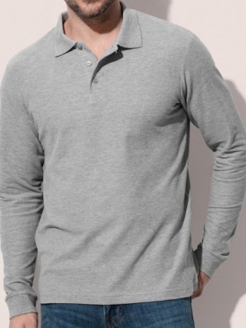 Polo T-shirt with cuffed sleeves